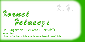 kornel helmeczi business card